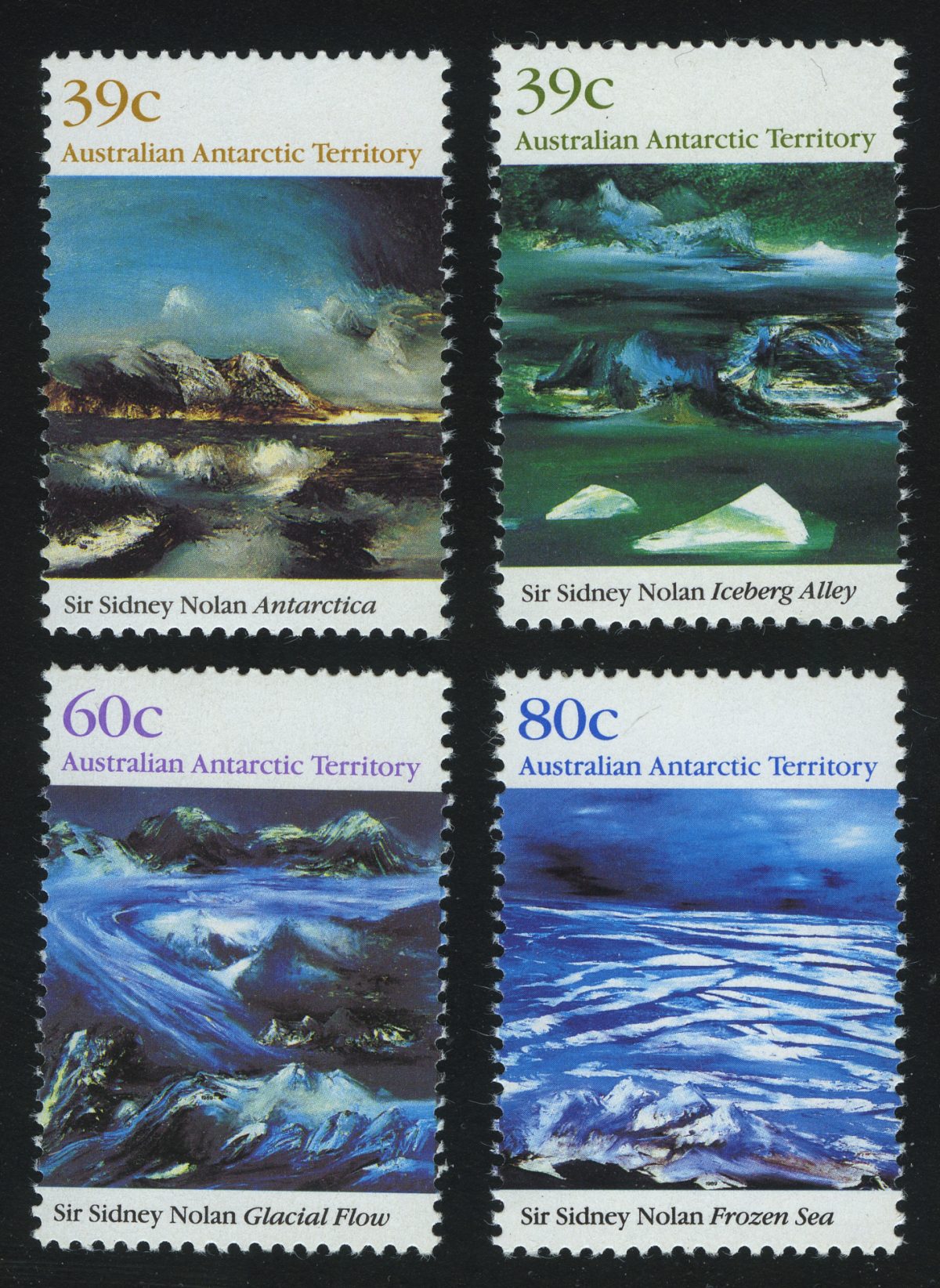 1989 Antarctic Landscape Paintings by Sir Sidney Nolan