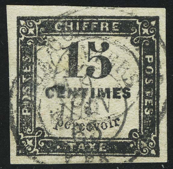 1863. Франция.  Почтовая марка / ChiffreTaxe (налоговая, доплатная).