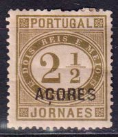 1876 Азорские острова. Газетная марка  с надпечаткой [imp-14158] 9