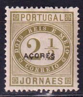 1882 Азорские острова. Газетная марка  с надпечаткой "Acores" мелким шрифтом [imp-14159] 8