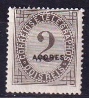 1885  Азорские острова. Марка с надпечаткой "Acores" черного цвета. [imp-14161] 6