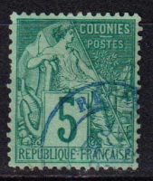 1881-1886 Французские Колонии, общий выпуск. Алфе Дюбуа - Цветная бумага. 5с [imp-14396_gt] 27