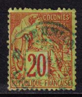 1881-1886 Французские Колонии, общий выпуск. Алфе Дюбуа - Цветная бумага. 20с [imp-14400_gt] 26