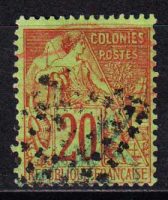 1881-1886 Французские Колонии, общий выпуск. Алфе Дюбуа - Цветная бумага. 20с [imp-14401_gt] 25