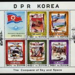 1991. Северная Корея. Лист "1-я годовщина исследования Антарктики", (//) [KPD3313‑3318_1] 2