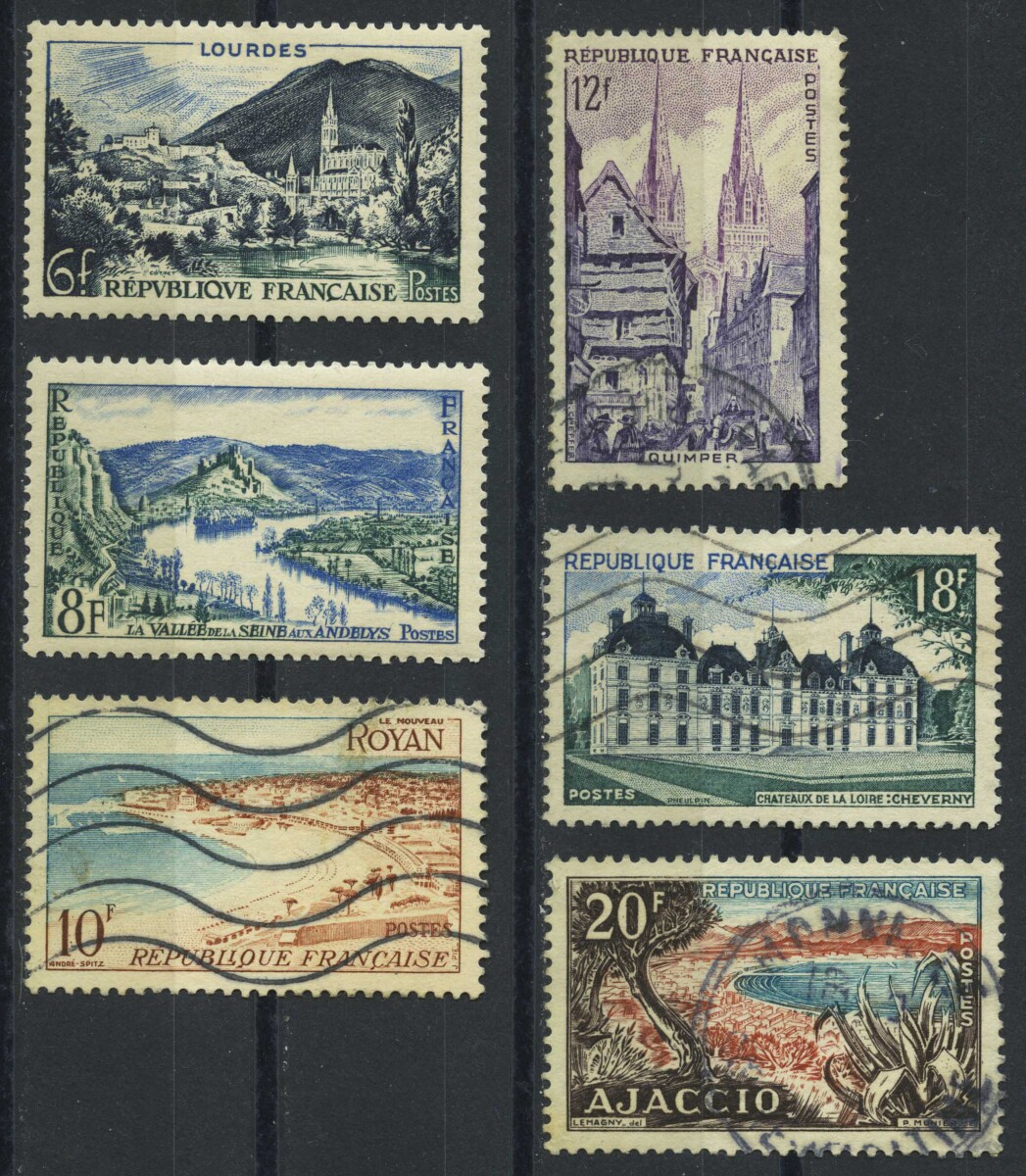 1954. Франция. Серия "Туризм 1954", 6/6, */(•) [FR997‑1002] 1