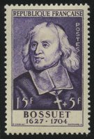 1954. Франция. Серия "Известные французы. Bossuet (1627-1704)", 1/6, * [FR1009] 8
