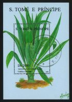1996. Сан-Томе и Принсипи. Блок "Лекарственные растения и орхидеи. Crinum jacus", 65 x 97 мм, (//)** [ST1745] 28
