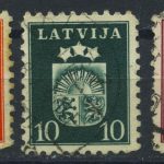 1940. Латвия. Серия "Гербы", 6/13, (•) [LV244‑256] 2