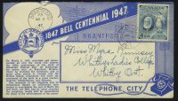1947. Канада. Конверт "1847 Centennial 1947/ BRANTFORD. The telephone city". [K517] 1