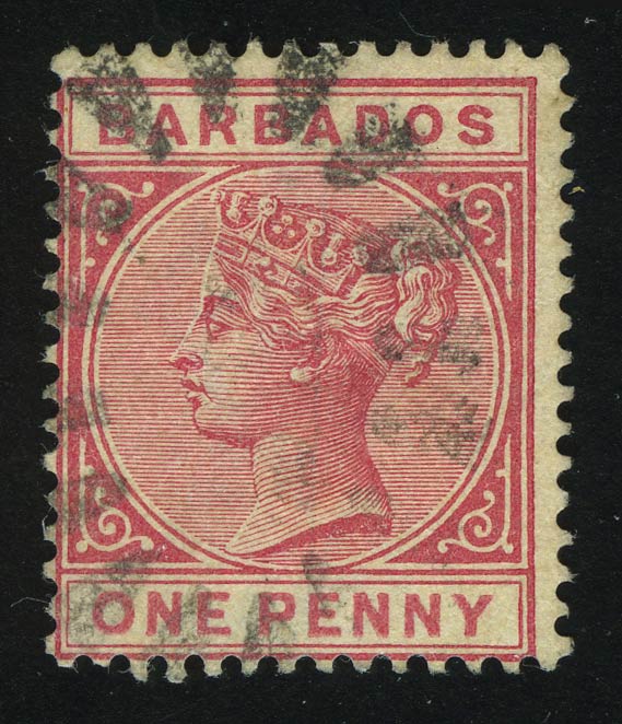 1882. Барбадос. Королева Виктория, 1P