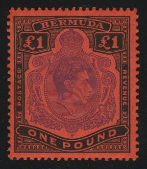 1938. Бермудские Острова. Король Георг VI, 1£,