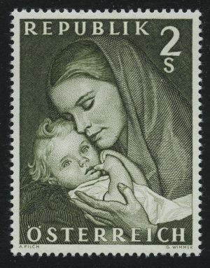 1968. Австрия. Мать с ребёнком, Адальберт Пилч (1917-2004). День матери