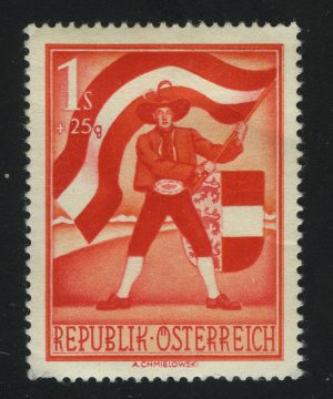 Флаг-вейвер с австрийским флагом