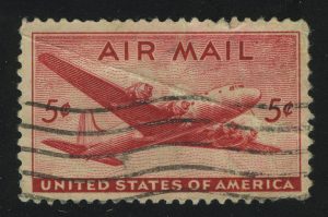 1946. США. DC-4 Скаймастер. 5 ¢, авиапочта