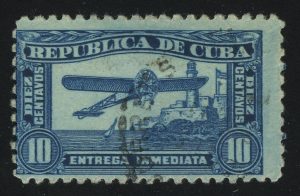 1914. Куба. Самолёт Морейн. Спешная почта. 10C
