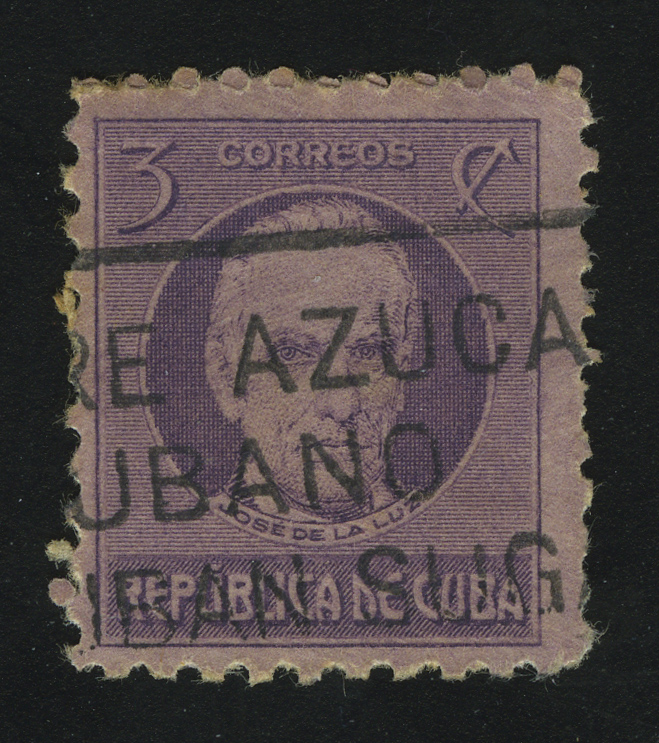 1917. Куба. Политики. Хосе де ла Лус-и-Кабальеро (1800–1862). 3 ¢