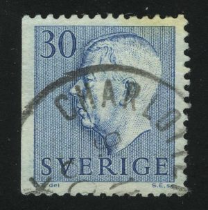 1957. Швеция. Король Густав VI