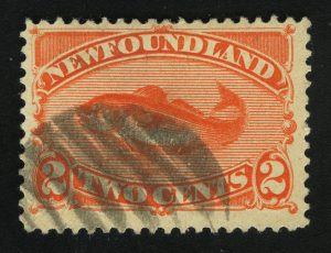 1887. Ньюфаундленд. Атлантическая треска (Gadus morrhua). 2 ¢