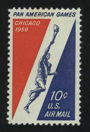 1959. США. Авиапочта. Панамериканские игры – Чикаго, 1959 – Бегун с факелом