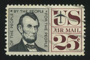 1959-60. США. Авиапочта. Авраам Линкольн