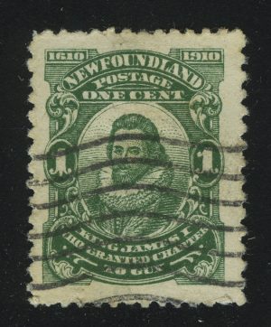 1910. Ньюфаундленд. Король Джеймс I. 1 ¢