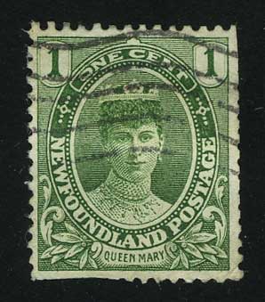 1915. Ньюфаундленд. Королева Мэри. 1 ¢