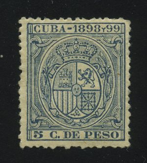 1898. Куба испанская. Герб. Фискальная
