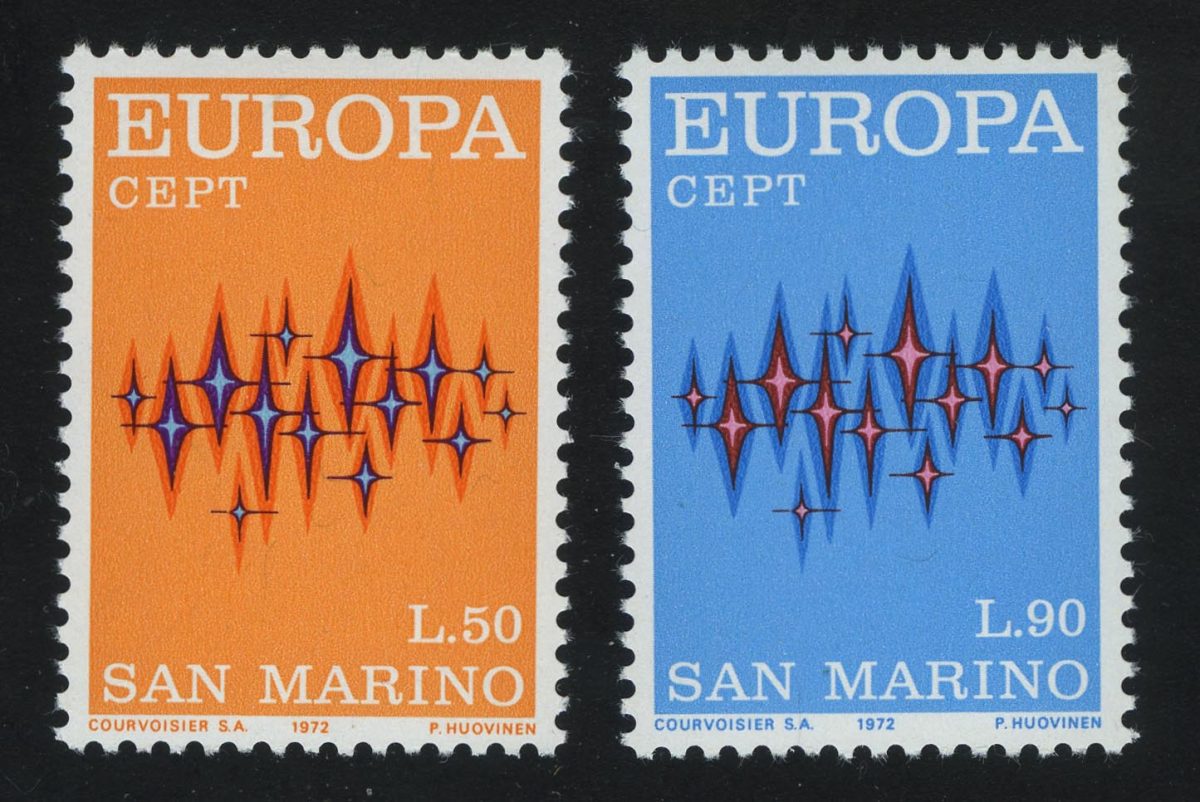 1972. Сан-Марино. Серия "Европа (C.E.P.T.) 1972 – Звёзды"