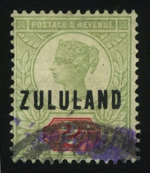 1888. Зулуленд. Королева Виктория (1819-1901). UK Overstamped "ZULULAND", 2P