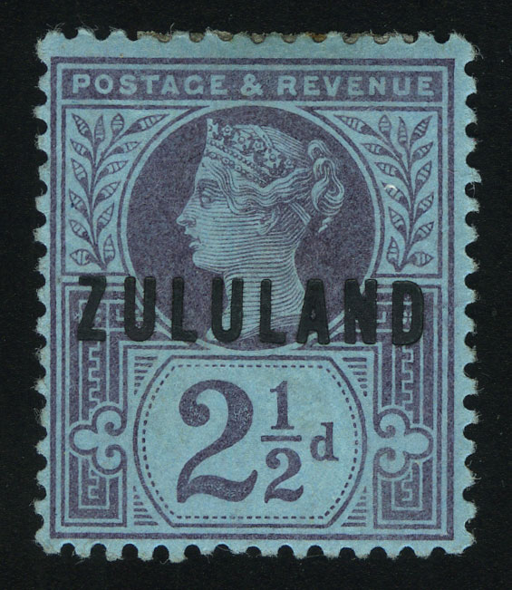 1891. Зулуленд. Королева Виктория (1819-1901). UK Overstamped "ZULULAND", 2½P