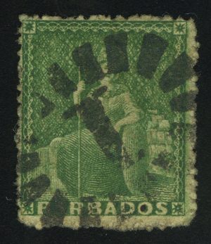 1861. Барбадос. Британия, ½P