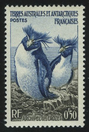 1956. Французские Южные и Антарктические Территории. Пингвин-скалолаз (Eudyptes crestatus)