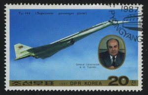 1987. Северная Корея. Транспорт, Ту-144