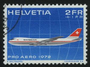 1972. Швейцария. "Pro Aero": Boeing B747 авиакомпании Swissair
