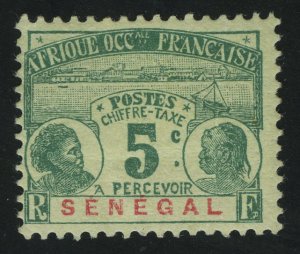 1906. Сенегал. Доплатные. Сцена в гавани. 5 c