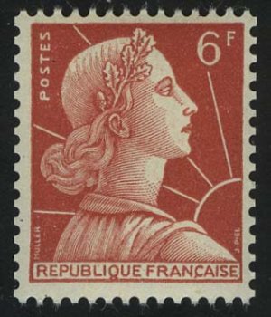 1955. Франция. Свобода. Марианна де Мюллер. Стандартные