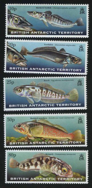 1999. Британская антарктическая территория. Серия "Рыбы антарктических вод"