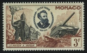 1955. Монако. Механический паровой слон, танк (Парилка). 50-я годовщина смерти Жюля Верна