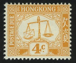 1924. Гонконг. Доплатные. Письмо на весах. 4C