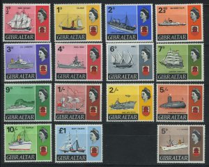 1967. Гибралтар. Серия "Корабли и вооружение Гибралтара". Стандарт + Новый номинал 1969 г.