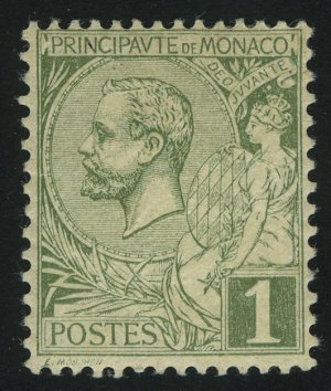 1891. Монако. Принц Альберт I (1848-1922); аллегорическая фигура