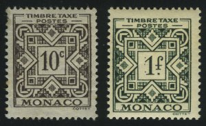 1946. Монако. Доплатные. Орнаментальные и цифровые марки