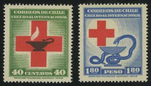 1944. Чили. Серия "80-летие Международного Красного Креста"