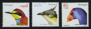 2001-2. Португалия. Птицы: Merops apiaster, Clamator glandarius, Porphyrio porphyrio