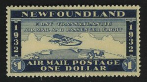 Newfoundland $1 First Transatlantic Airmail and Passenger Flight airmail stamp