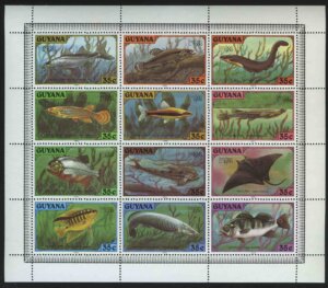 1980. Гайана. Лист "Международная выставка почтовых марок "Лондон 1980" - Лондон, Англия - Рыба"