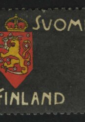 1900. Финляндия (Княжество Финляндское) Траурная благотворительная виньетка. 1 пенни