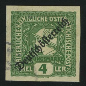 1919. Австрия. Газетная марка 1916 года с надпечаткой "Deutschösterreich", 4H