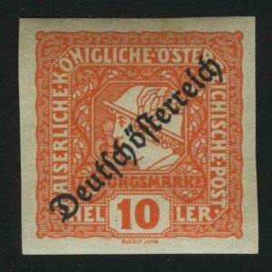 1919. Австрия. Газетная марка 1916 года с надпечаткой "Deutschösterreich", 10H